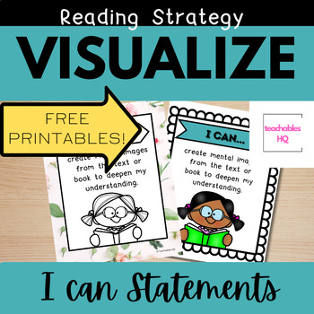 Reading Strategy - Visualizing Poster - I can Statement by Teachables HQ