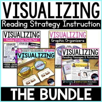 Preview of Visualizing Reading Strategy Instruction Bundle: Passages, Graphic Organizers
