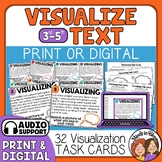 Visualizing Reading Strategy Task Cards- Print & Digital w