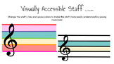 Visually Accessible and Editable Music Staff