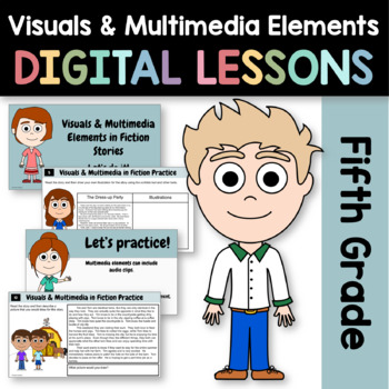 Preview of Visuals & Multimedia Elements Reading 5th Grade Google Slides | Reading Review