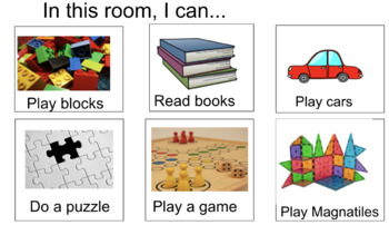Preview of Visuals for Activity Choices-- "In this room, I can..."