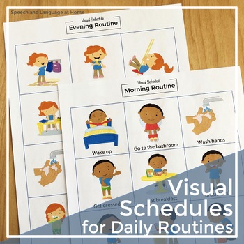 Preview of Visual Schedule for Daily Routines Picture Card Printables (Toddlers) (ASD)
