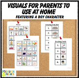 Visuals for Parents to Use at Home - featuring a boy character
