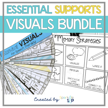 Preview of Visuals for Speech Therapy Language Supports | Bundle | Back to School