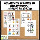Visuals for Teacher to Use at School - featuring a girl character