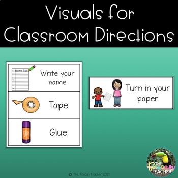 Preview of Visuals for classroom directions