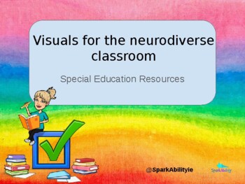 Preview of Visuals for the Neurodiverse Classroom PPT (Editable)