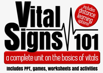 Preview of Vital Signs 101- Includes PPT, games and activities w/ distance learning options