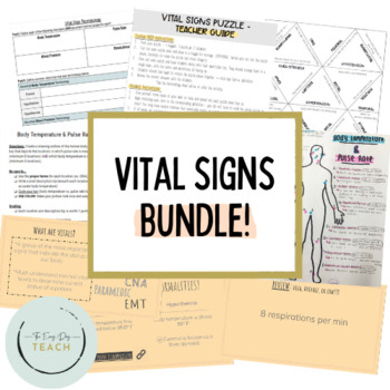 Preview of Vital Signs Activities - BUNDLE