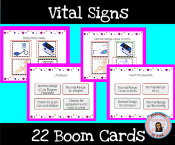 Preview of Vital Signs Boom Cards Digital Resource Principles of Biomedical Science