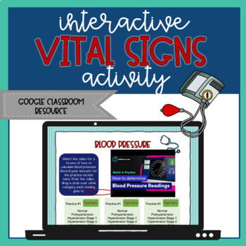 Preview of Vital Signs Digital Interactive Activity