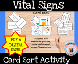 Vital Signs Card Sort Task Cards Principles of Biomedical Science