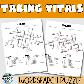 Preview of Vitals Crossword Puzzle