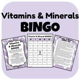 Vitamins and Minerals BINGO