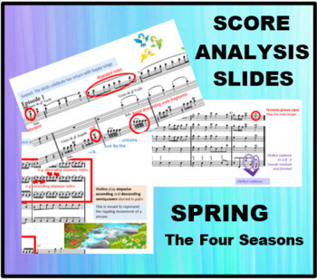 Preview of Vivaldi, Spring (Allegro) - Score Analysis Slides - The Four Seasons