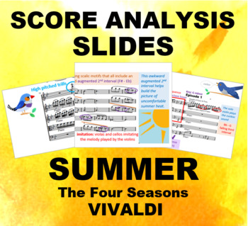 Preview of Vivaldi, Summer - Music Score Analysis Slides