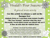 Vivaldi's Four Seasons Listening / Drawing Activity for Ge