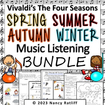 Preview of Vivaldi's Spring, Summer, Autumn & Winter Music Listening Activities and Maps