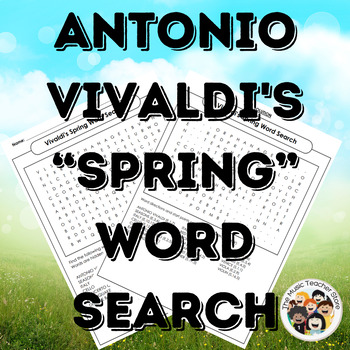 Preview of Vivaldi's Spring Word Search
