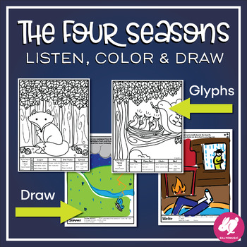 Preview of Vivaldi's The Four Seasons Music Worksheets - Listening Glyphs and Activities