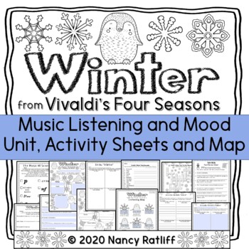 Preview of Vivaldi's Winter Music Listening and Mood Activity & Worksheets, Listening Map