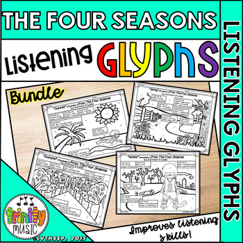 Preview of Vivaldi's The Four Seasons Listening Glyphs (BUNDLE)