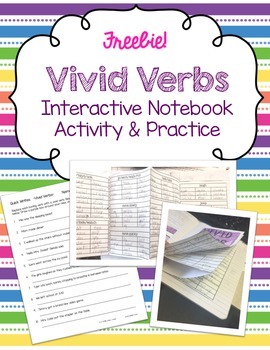 Preview of Vivid Verbs ~ FREE Interactive Notebook Activity & Practice