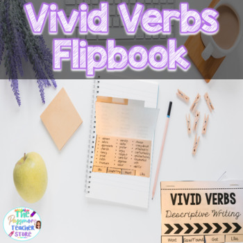 Preview of Vivid Verbs Flipbook with Tabs l Descriptive Writing