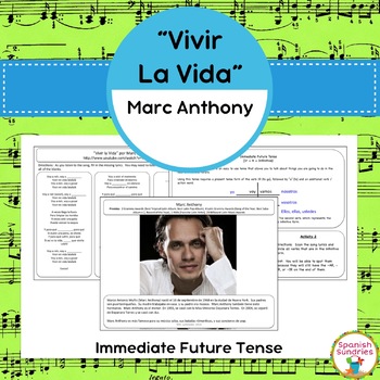 Preview of "Vivir la Vida" and the Immediate Future Tense (Ir + a + inf)