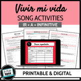 Ir a infinitive Song Activities for Spanish Class - Vivir mi vida