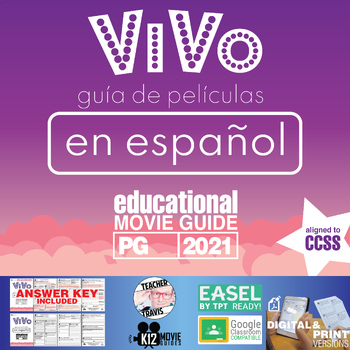 Preview of Vivo Movie Guide in Spanish | Español | Google Slides (PG - 2021)