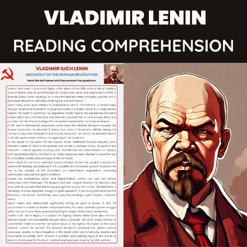Preview of Vladimir Lenin Reading Comprehension Russian Bolshevik Revolution Soviet Union