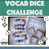 Vocab Dice Game Vocabulary, Describing, Naming, Critical thinking and Reasoning
