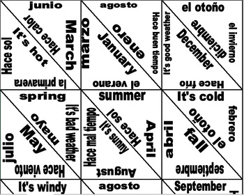 Preview of Vocab Puzzle Weather and Seasons