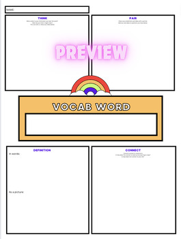 Preview of Vocab Sheet | Theme of the Week | Character Strengths & Traits
