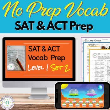 Preview of Vocab Vigor Level 1 Vocabulary Set 2 - SAT & ACT Prep - Slides, Lumio, PDF