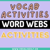 Vocab Word Webs: Activities and Hobbies