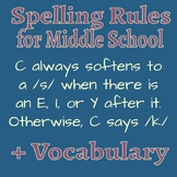 Vocab Word of the Day + Spelling Rules for Middle School #1
