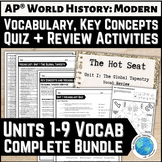 Vocab and Key Concepts Units 1-9 Complete Bundle for AP® W