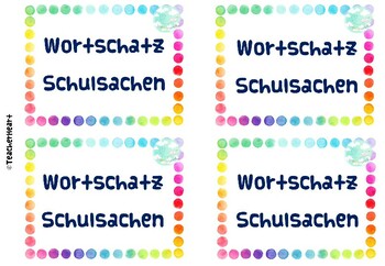 Preview of Vocab booklet Schulsachen