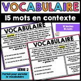 Vocabulaire Série 2 - French Vocabulary Activity