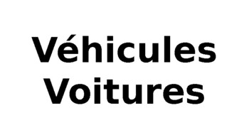 Preview of Vocabulaire du Véhicule ppt