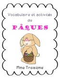 Vocabulaire et activités de Pâques/Easter Vocabulary and L