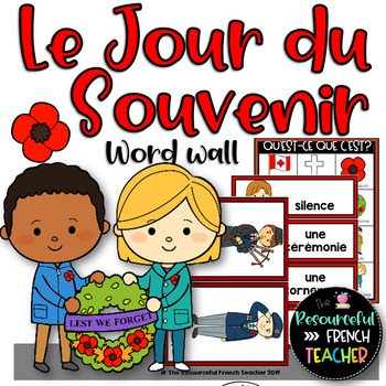 Preview of Vocabulaire jour du Souvenir /FRENCH Remembrance Day Word Wall/ Core French