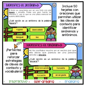 Vocabulario Sinonimos Antonimos Bundle - Spanish(Distance Learning)