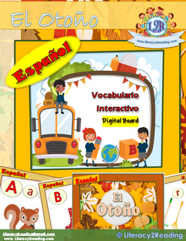 Preview of Vocabulario Interactivo del Otoño - Interactive Words of Fall