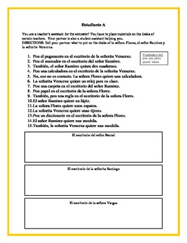Vocabulario School Supplies and School Subjects - Spanish I by SraStephanie