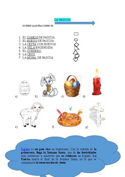 Preview of Vocabulario de Pascua
