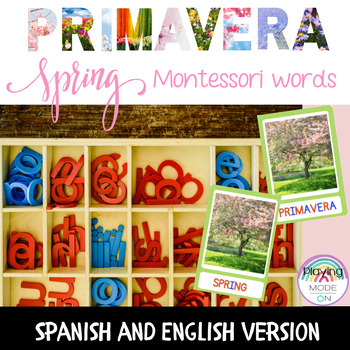 Preview of Vocabulario de Primavera | Spring Words (Montessori)